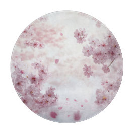 落ちるさくらんぼの花 カッティングボード