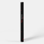 落ちるちび悪魔の羽 iPhoneケース (右側面)