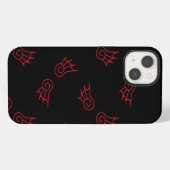 落ちるちび悪魔の羽 iPhoneケース (裏面横)