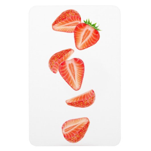 落ちるイチゴ マグネット (縦)