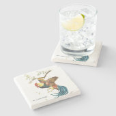 落ちるオンドリ ストーンコースター (横)