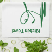 落ちるステックマンキッチンタオル キッチンタオル (折り畳み)