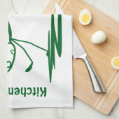 落ちるステックマンキッチンタオル キッチンタオル (四つ折り)