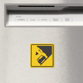 落ちるチキンゾーン高速道路標識 マグネット (インサイチュ (食洗機))