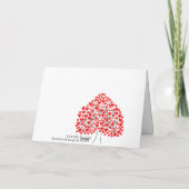 落ちるハートの木のバレンタインのカード シーズンカード (裏面)