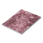 落ちるハート - 赤 ノートパッド (回転)