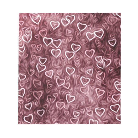 落ちるハート - 赤 ノートパッド (正面)