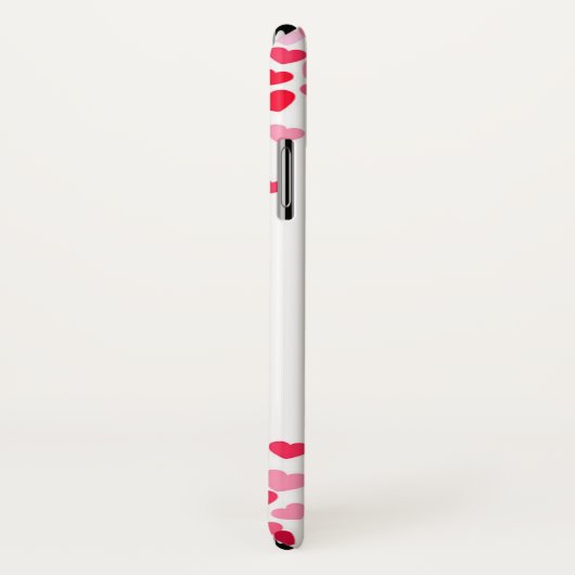 落ちるピンクと白のハートiPhone Xケース Case-Mate iPhoneケース (裏面/右)