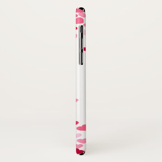 落ちるピンクと白のハートiPhone Xケース Case-Mate iPhoneケース (裏面/左)