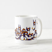 落ちるペンギンのコーヒー・マグ コーヒーマグカップ (正面右)