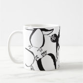 落ちるペンギンのマグ コーヒーマグカップ (左)