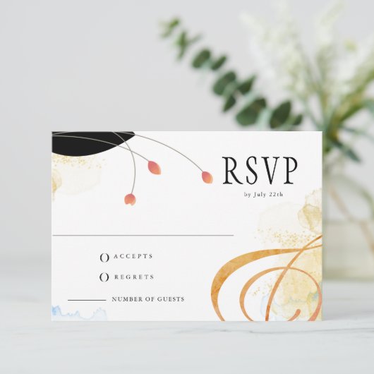 落ちるメロディ詩的な水の色フローラ 出欠カード (スタンド正面)