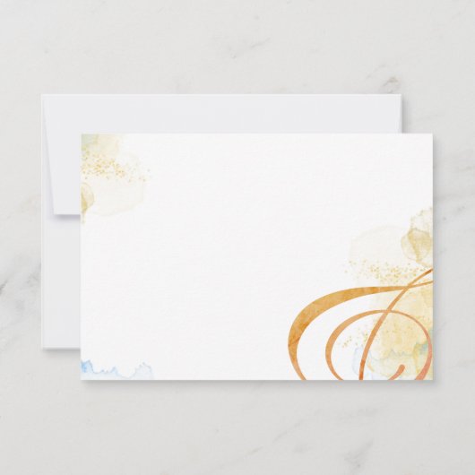 落ちるメロディ詩的な水の色フローラ 出欠カード (裏面)