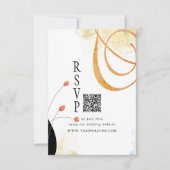 落ちるメロディ詩的な水の色フローラ 出欠カード (正面)