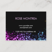 落ちる多彩なグリッターの《写真》ぼけ味の名刺 名刺 (裏面)