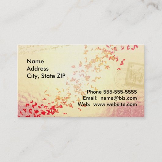 落ちる愛ハート 名刺 (正面)