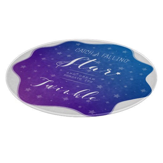 落ちる星を捕まえる カッティングボード (角)