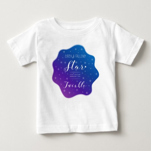 落ちる星を捕まえる ベビーTシャツ (正面)