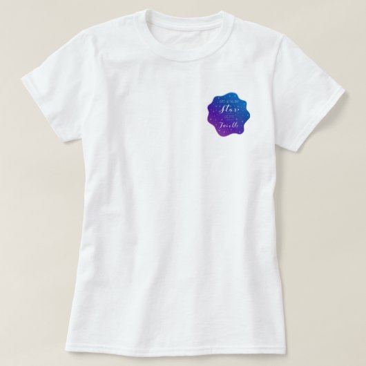 落ちる星を捕まえる Tシャツ (デザイン正面)