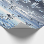 落ちる映された金属雪片 ラッピングペーパー (角)