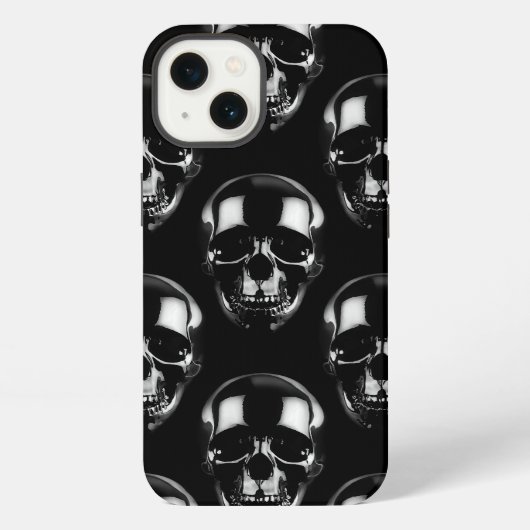 落ちる暗黒のドクロ iPhoneケース (裏面)