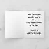 落ちる木のバースデー・カード カード (内部)