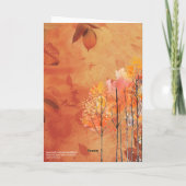 落ちる枝 1 テモテ 4:4 感謝祭おめでとう カード (裏面)