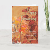 落ちる枝 1 テモテ 4:4 感謝祭おめでとう カード (正面)