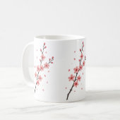 落ちる桜の花 コーヒーマグカップ (正面左)