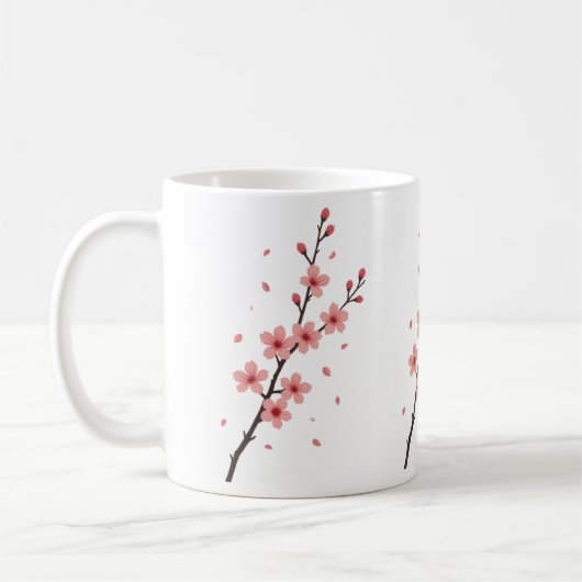 落ちる桜の花 コーヒーマグカップ (左)