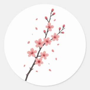 落ちる桜の花 ラウンドシール
