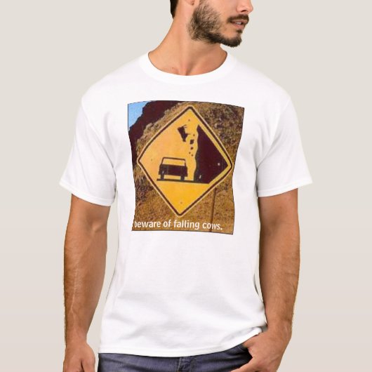 落ちる牛 Tシャツ (正面)