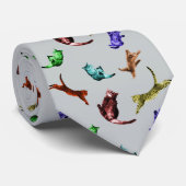 落ちる猫ちゃん ネクタイ (ロール)