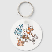 落ちる猫と犬のキーチェーン キーホルダー (裏面)