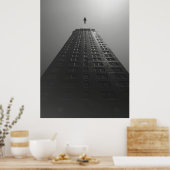 . .落ちる男のスリル満点の白黒のポスター ポスター (キッチン)