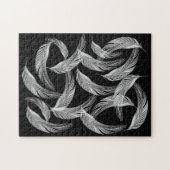 落ちる白い羽 ジグソーパズル (横)