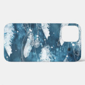 落ちる白い羽、青い水色。 Case-Mate iPhoneケース (裏面 (横))