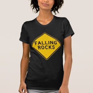 落ちる石の地帯のハイウェーの印 Tシャツ