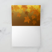 落ちる紅葉とぼけの秋のパターン 招待状 (内部)