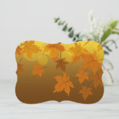 落ちる紅葉とぼけの秋模様 カード (スタンド正面)