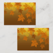 落ちる紅葉とぼけの秋模様 ノートカード (正面/裏面)