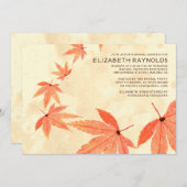 落ちる素朴な葉のブライダルシャワー招待状 招待状 (正面/裏面)