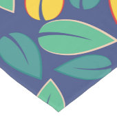 落ちる緑と黄葉色のパターン ショートテーブルランナー (コーナー)