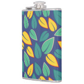 落ちる緑と黄葉色のパターン フラスク (左)