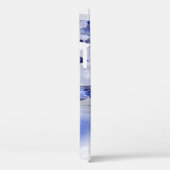 落ちる羽毛：水色の青いパターン。 Case-Mate iPhoneケース (裏面 / 右)