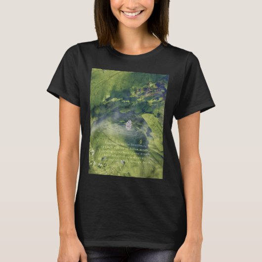 落ちる花びらの反射 - ただひたすらに Tシャツ (正面)