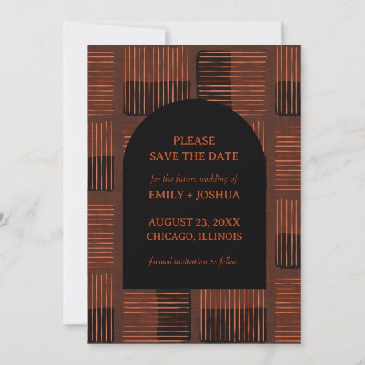 落ちる葉と共に大切な日を記録しよう 秋の結婚式用カード セーブザデート (裏面)