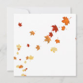 落ちる葉の感謝祭の夕食の招待状 招待状 (裏面)