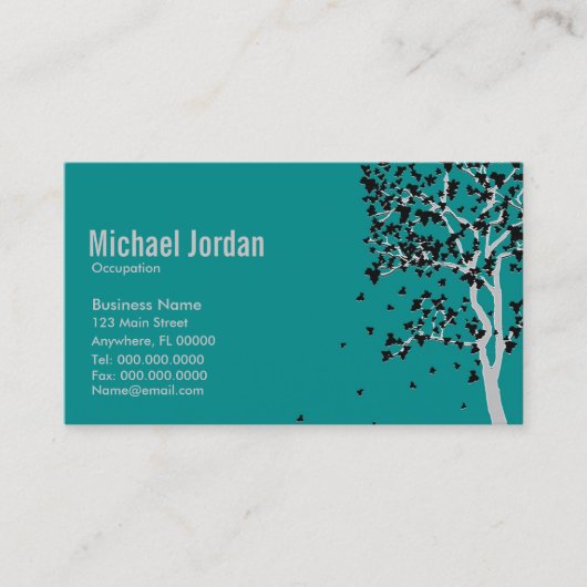 落ちる葉の~の名刺 名刺 (正面)