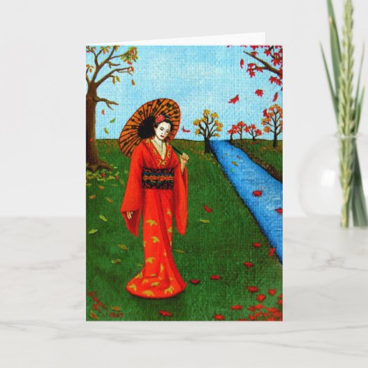 "落ちる葉" カード (正面)